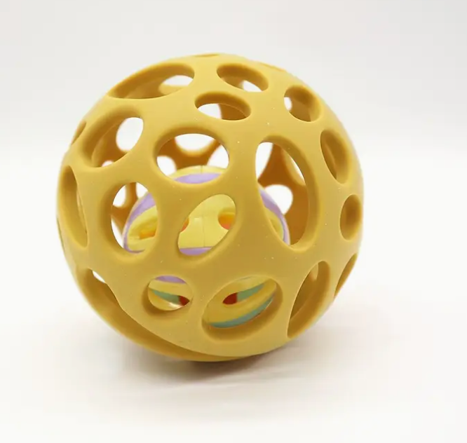 Silicone Pet Toy with Bells