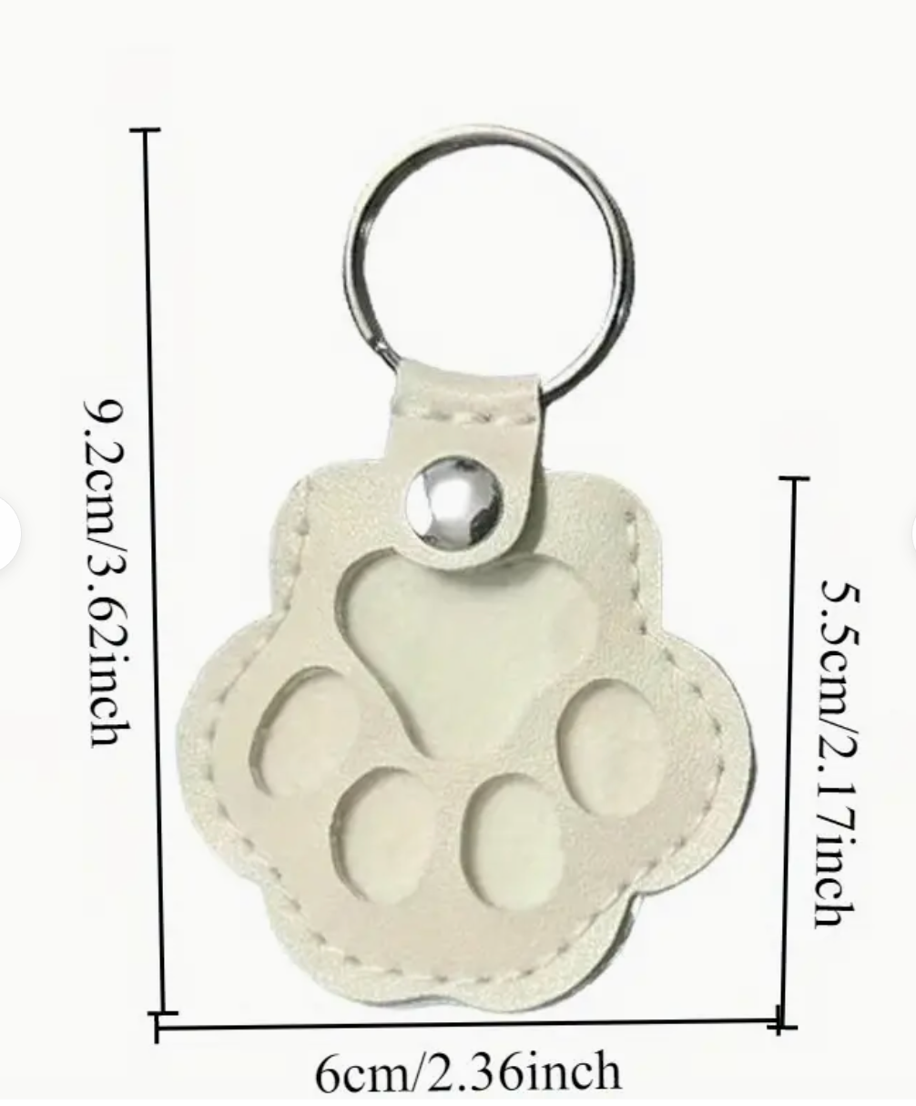 Paw Keychain or hair memorial Keychain