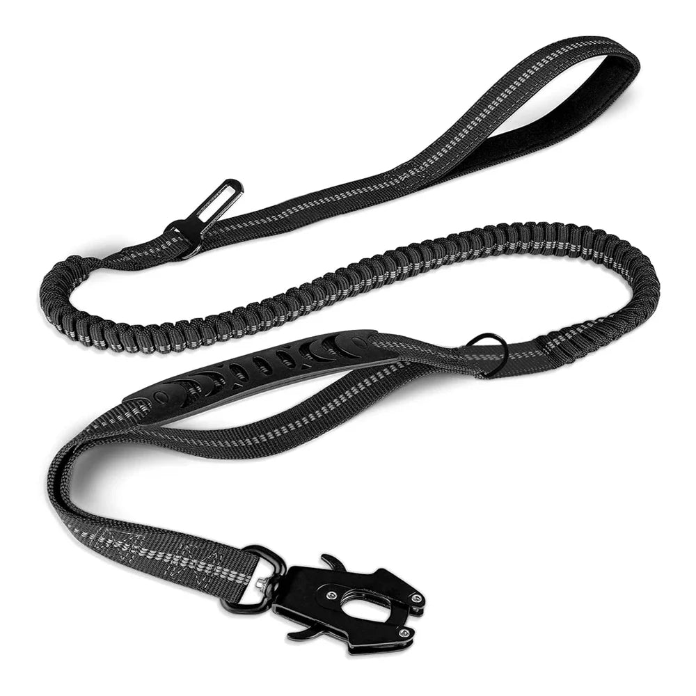 Shock Absorbing Leashe with Car Seatbelt and reflective.