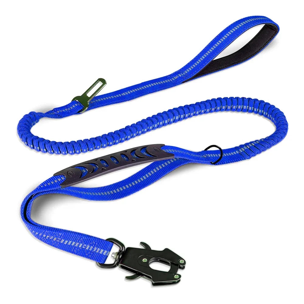 Shock Absorbing Leashe with Car Seatbelt and reflective.