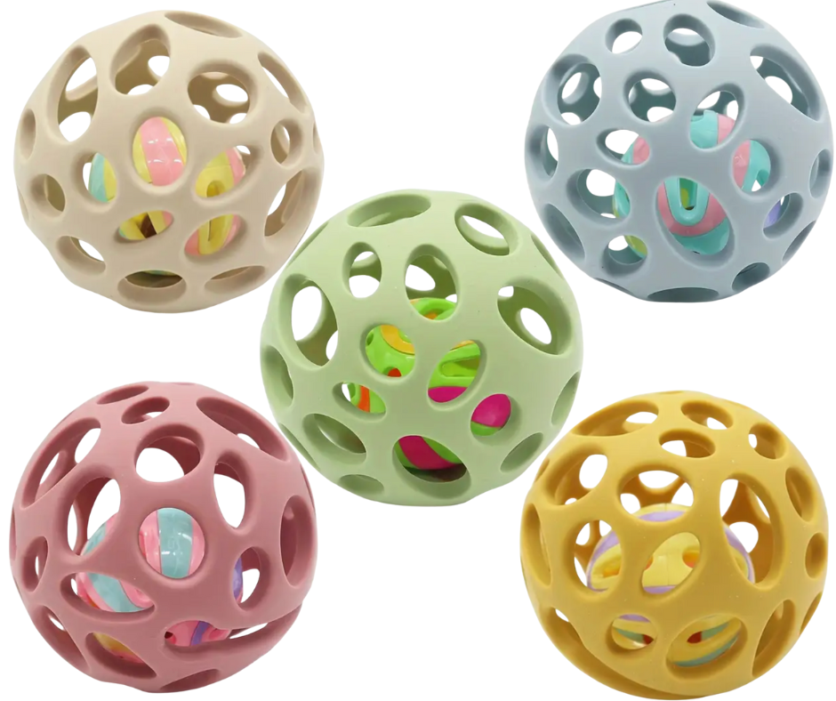 Silicone Pet Toy with Bells