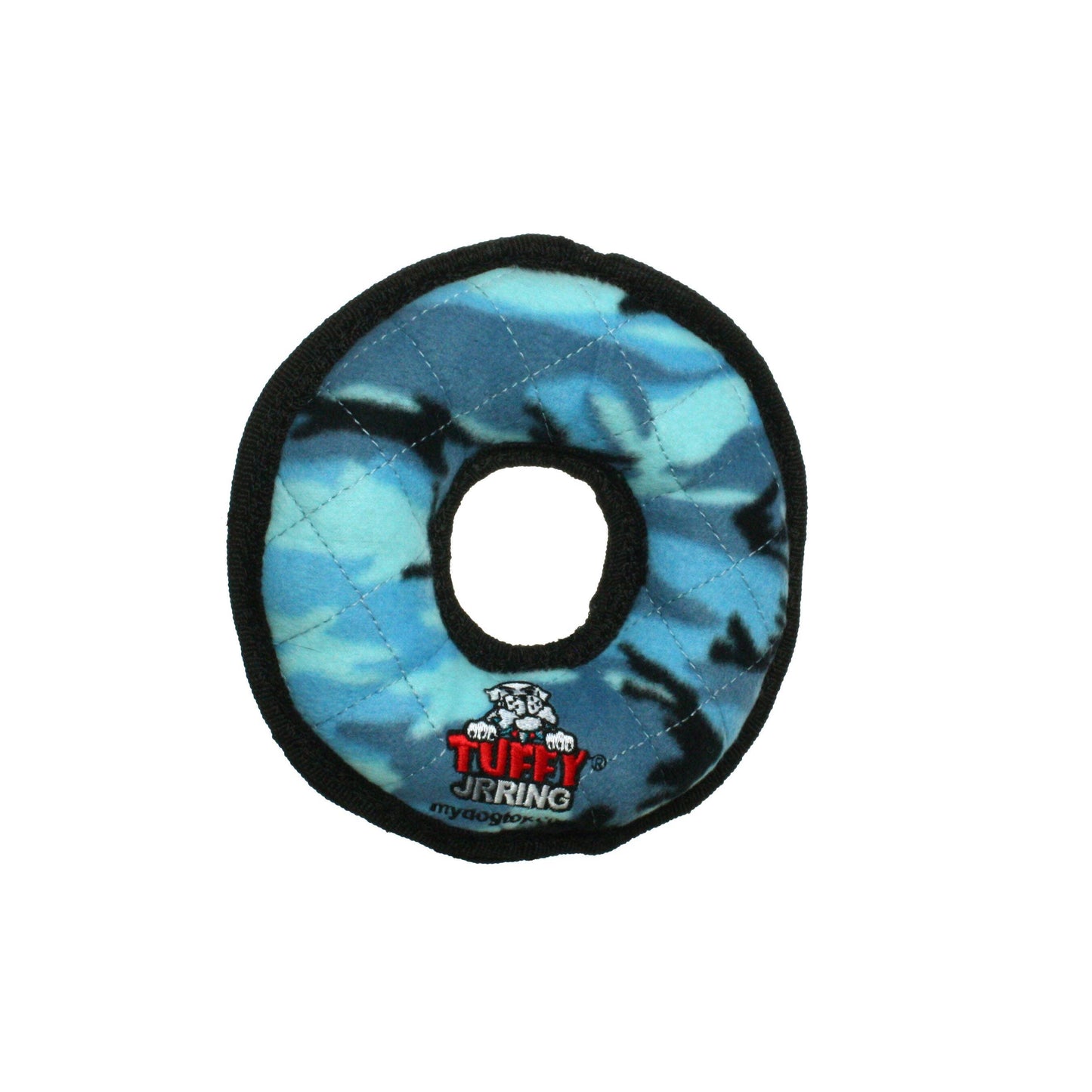 Tuffy Jr Ring - Camo Blue, Durable, Squeaky Dog Toy