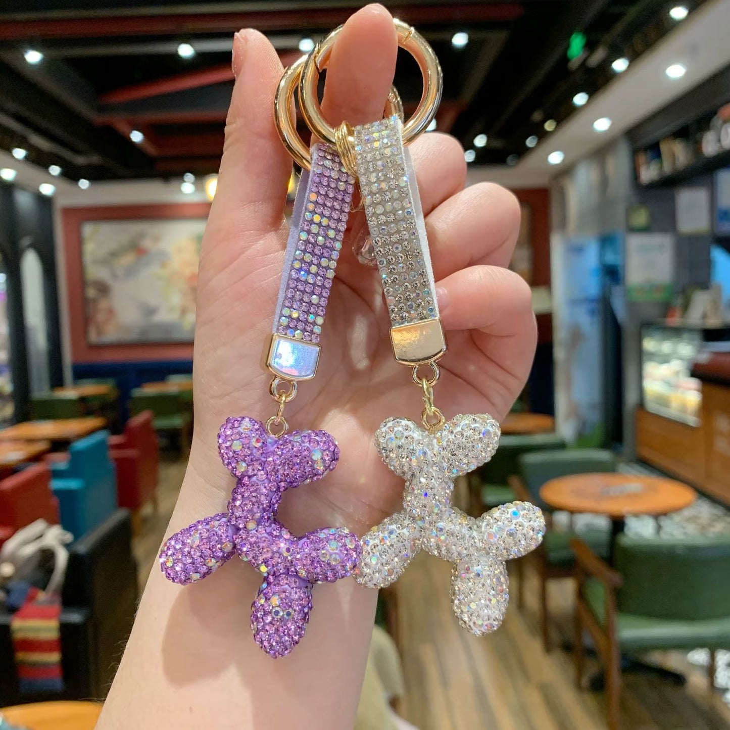 Balloon dog Rhinestone wristlet