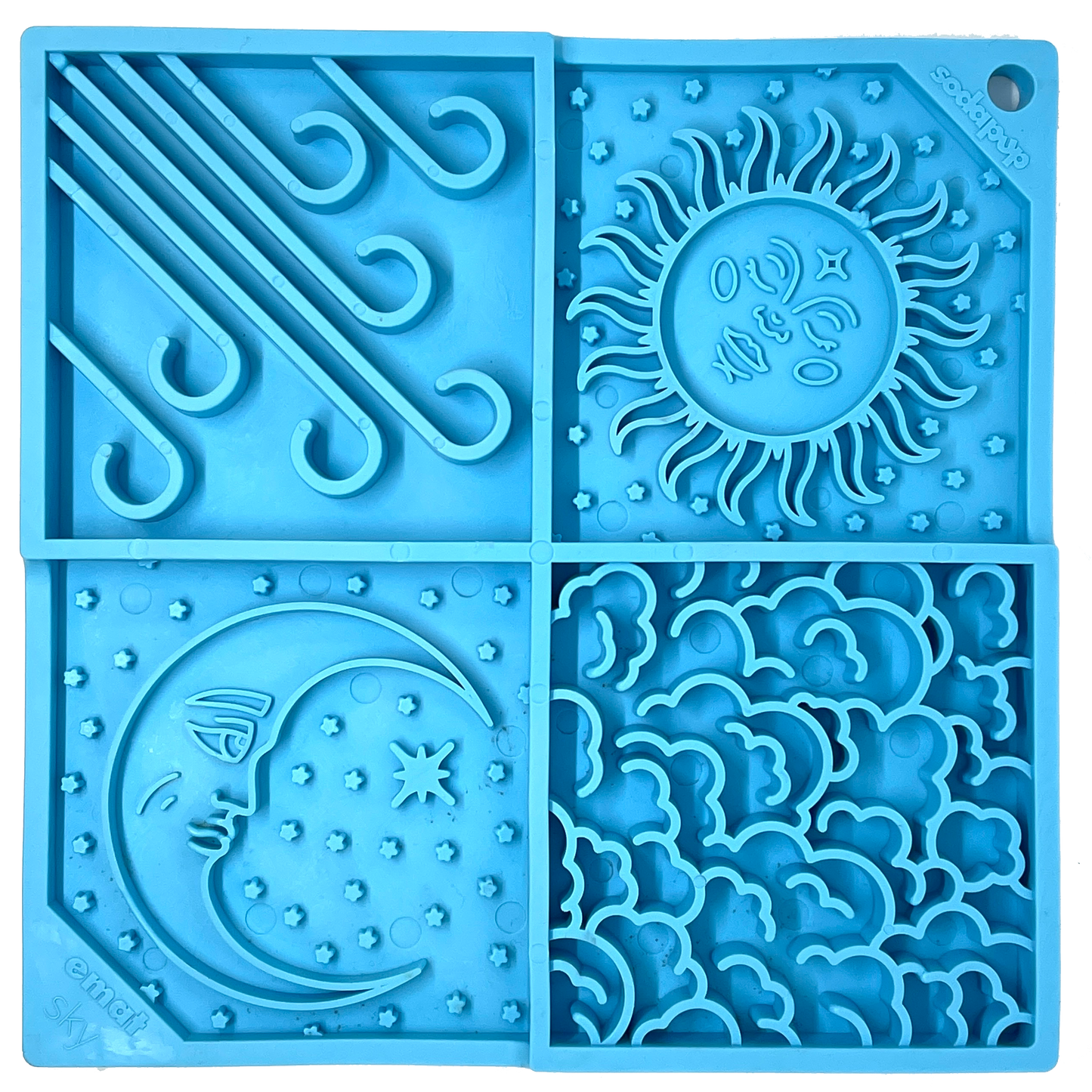 Sky Design eMat Enrichment Lick Mat: Light Blue Sky emat
