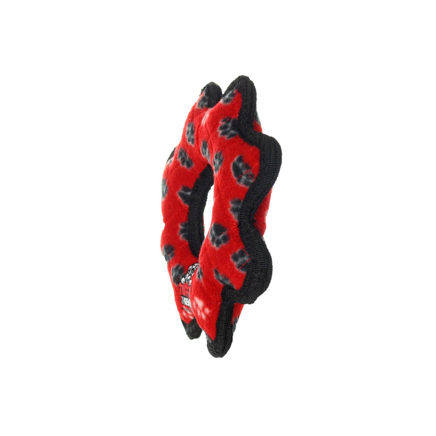 Tuffy Jr Gear Ring - Red Paw, Durable, Squeaky Dog Toy