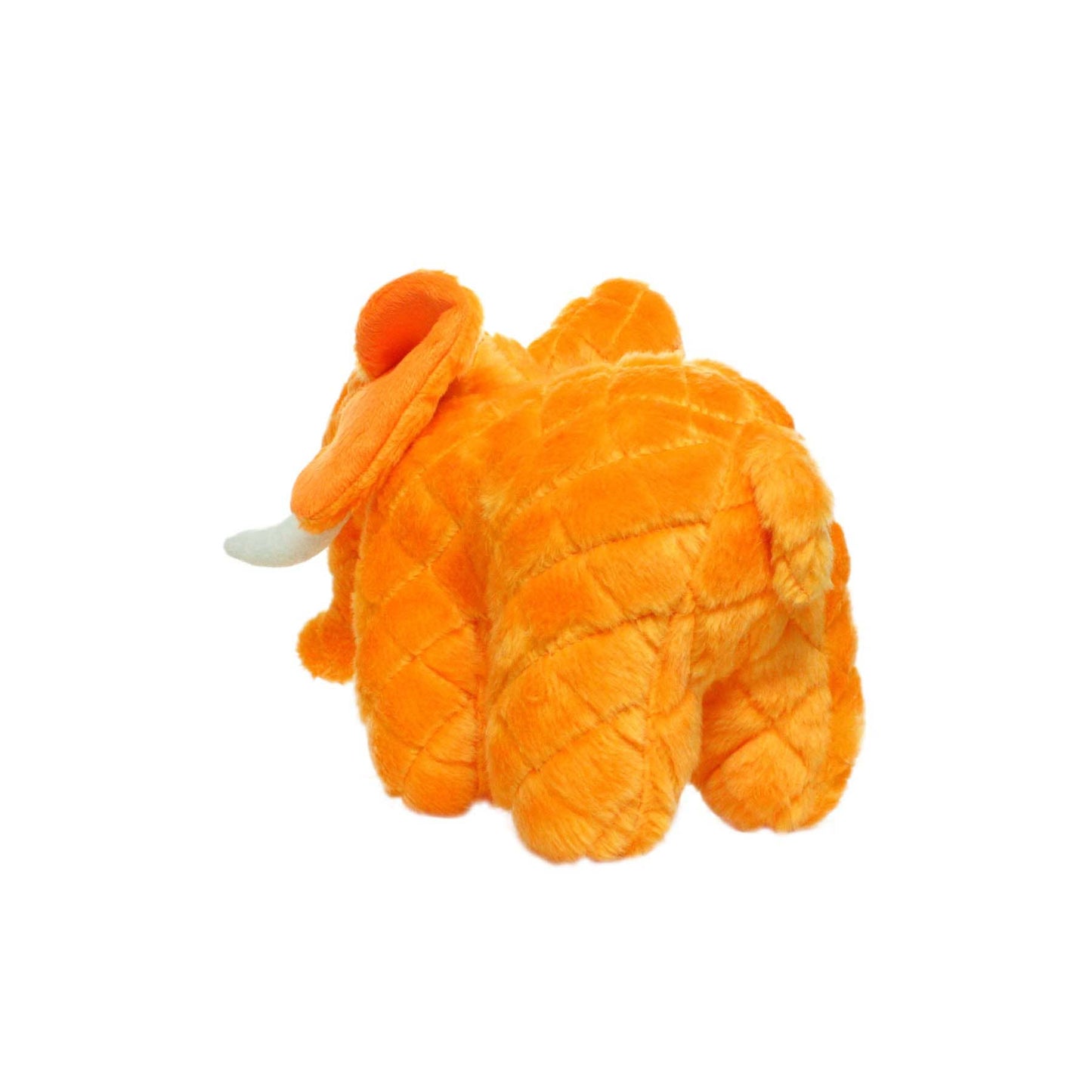 Mighty Safari Elephant - Orange, Plush, Squeaky Dog Toy