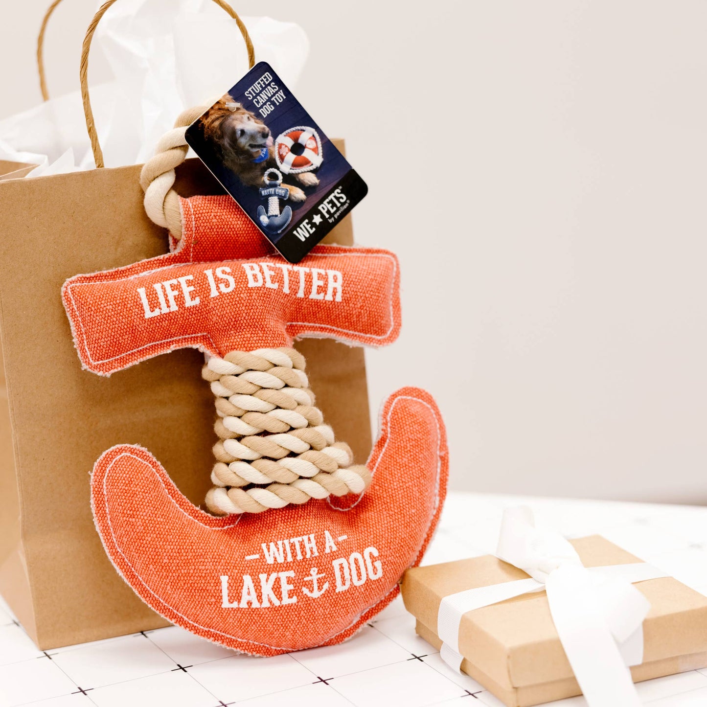 NEW!! Lake Dog - 12" Canvas Dog Toy on Rope