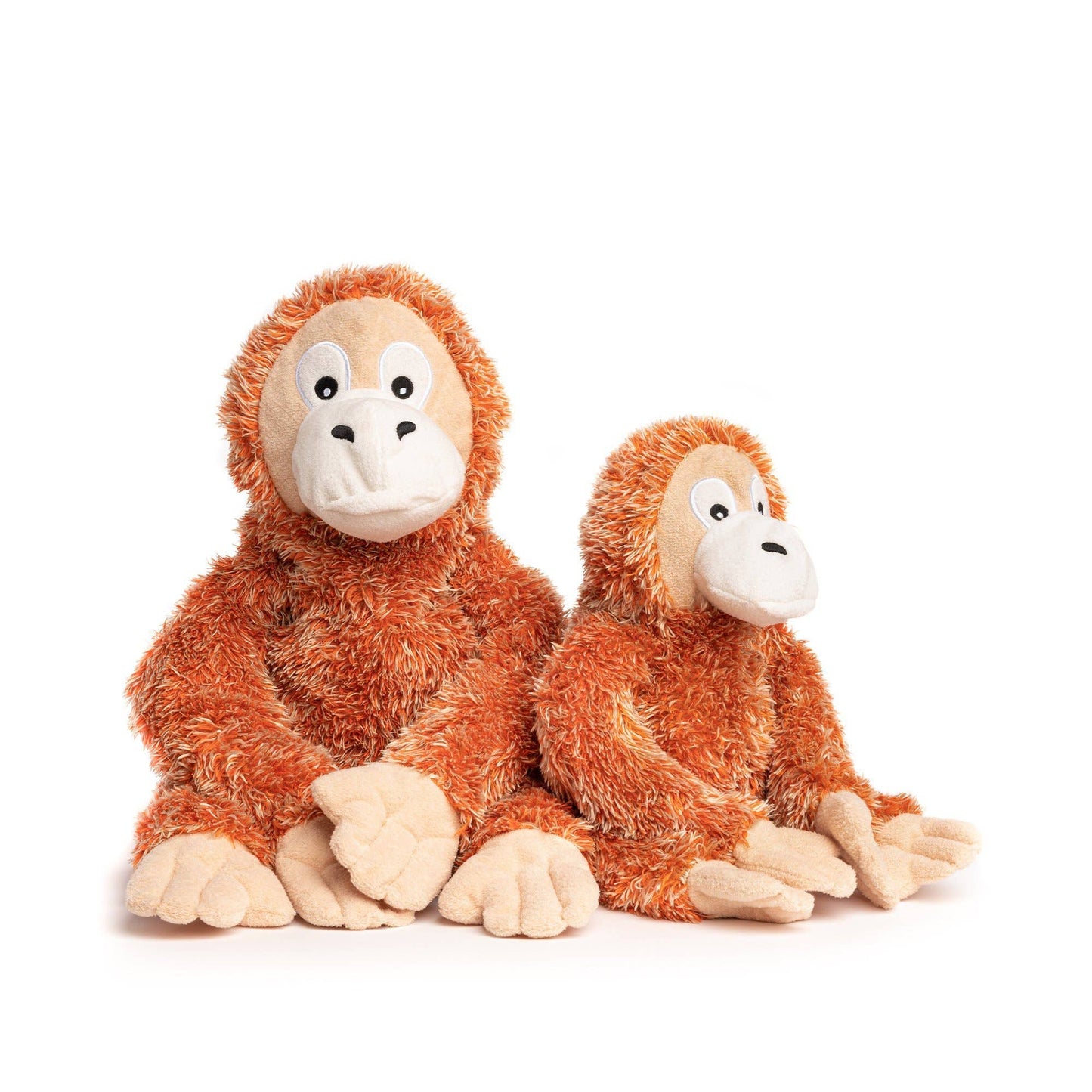Fluffy Orangutan Plush Dog Toy: SMALL 11"