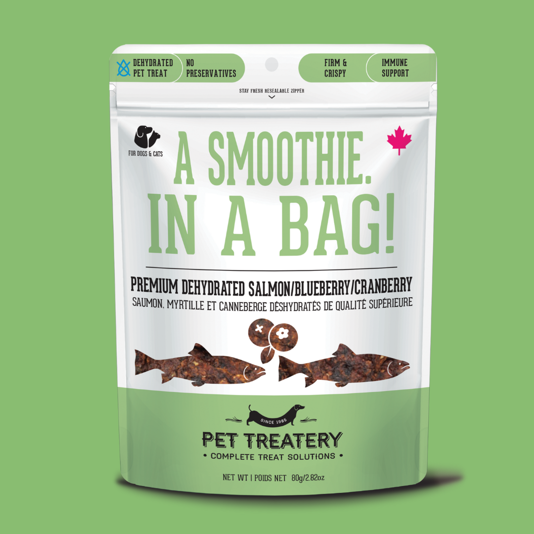 Salmon, Cranberry & Blueberry Dehydrated Pet Treat 80g
