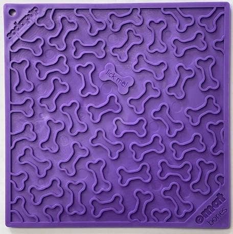 Bones Design Emat Enrichment Licking Mat: Purple Bones E-Mat