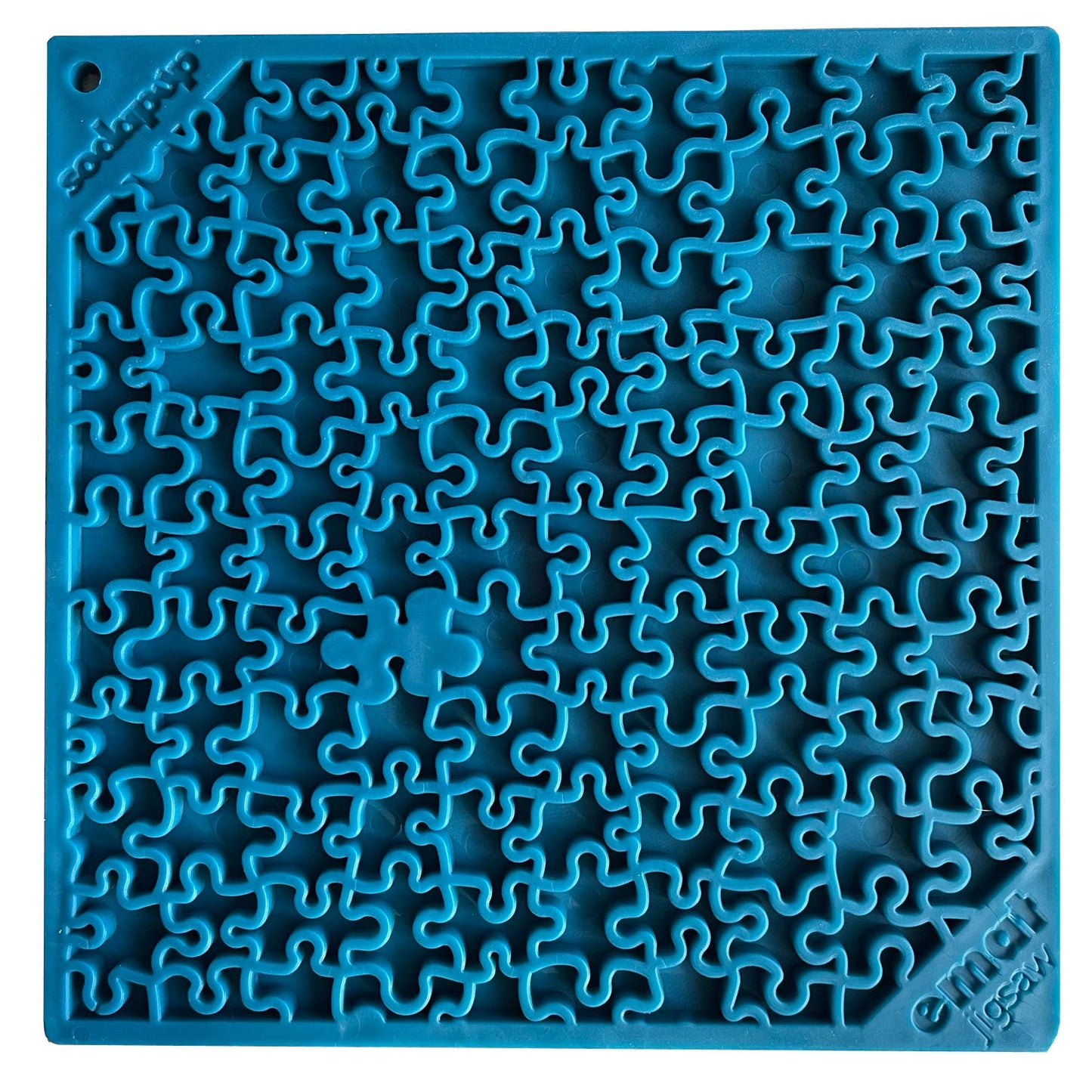 Jigsaw Design Emat Enrichment Licking Mat: Blue