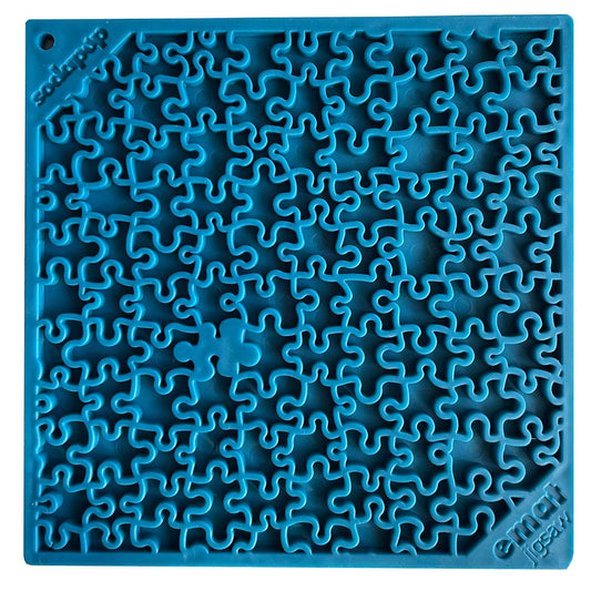 Jigsaw Design Emat Enrichment Licking Mat: Blue
