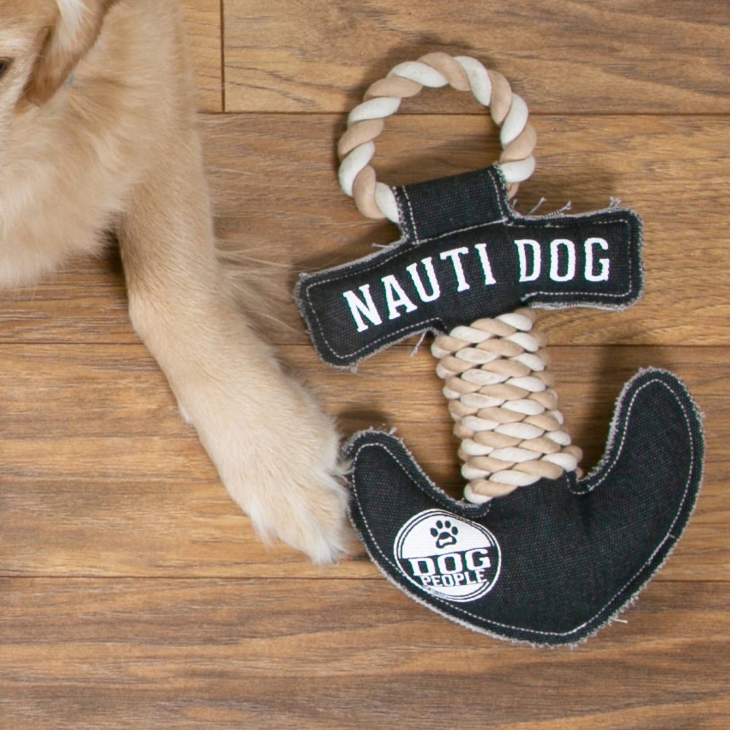 NEW!! Nauti Dog - 12" Canvas Dog Toy on Rope