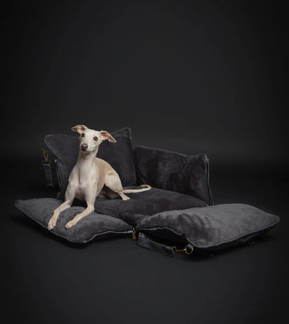 The Best PREMIUM LUXURY DOG CAR SEAT ORTHOPEDIC FOAM, DARK GREY