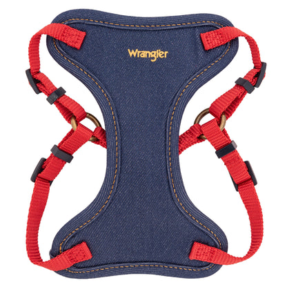 Wrangler Denim Dark Wash Harness/Collar/Lead Set