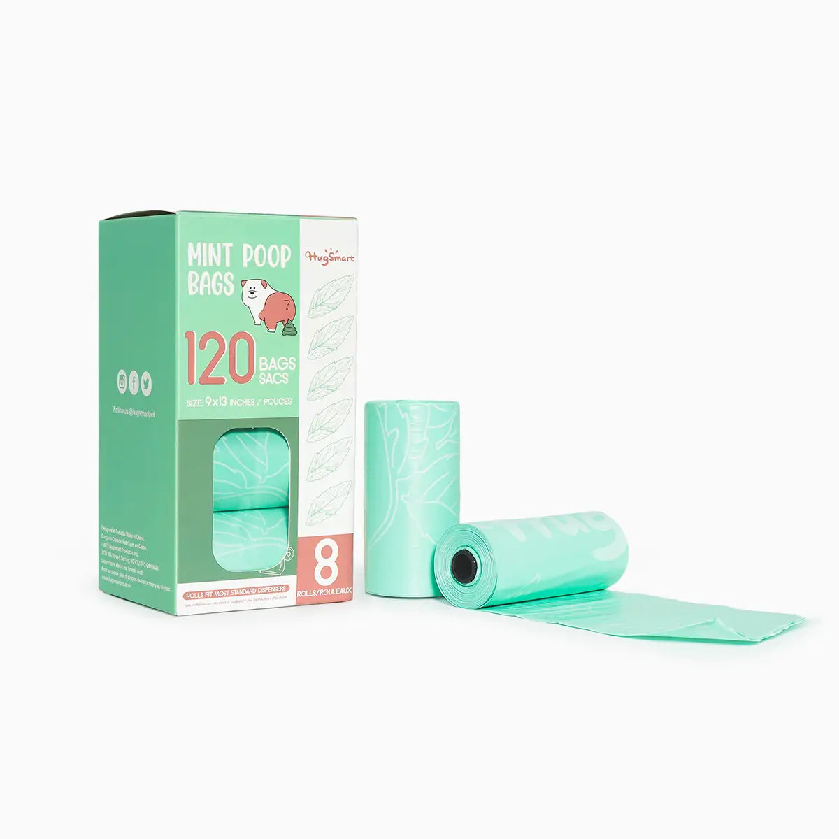 Mint Poop Bags 8 Rolls