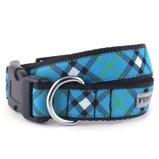 Bias Plaid Collar Blue