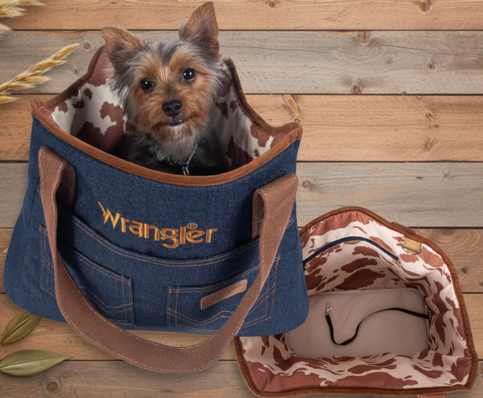 Wrangler Tote Pet Carrier Dark Blue