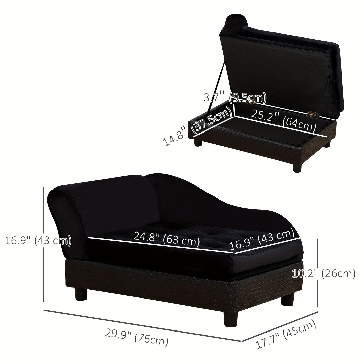 Black Chaise Lounge