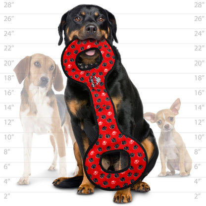 Tuffy No Stuff Ultimate Tug-O-War - Red, Squeaky Dog Toy