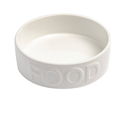 Classic Food White Pet Bowl: Medium