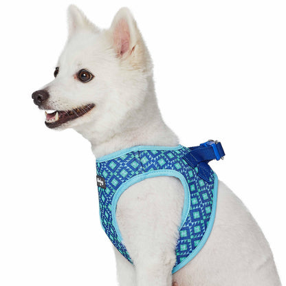 Southwestern Tribal Dog Harness Blue/Green
