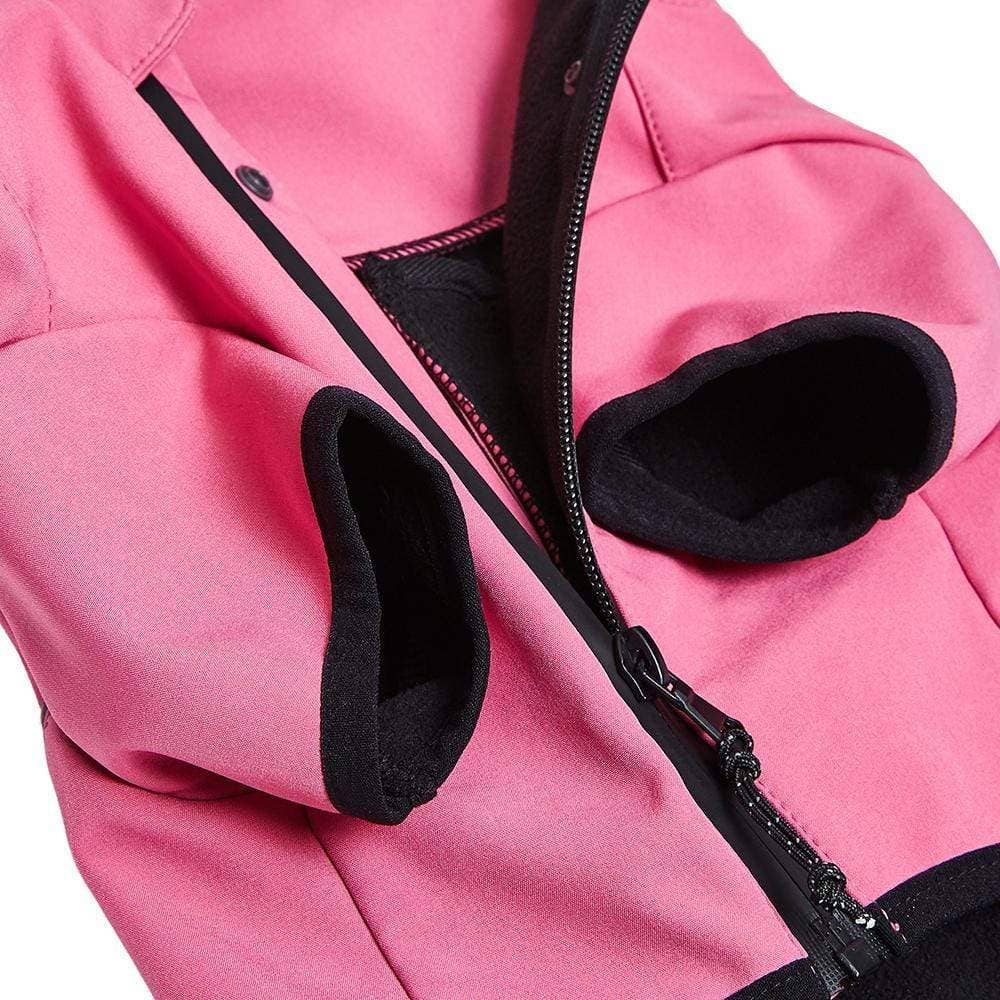 Waterproof Reflective Dog Softshell Jacket: Bright Pink