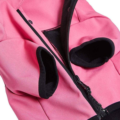 Waterproof Reflective Dog Softshell Jacket: Bright Pink