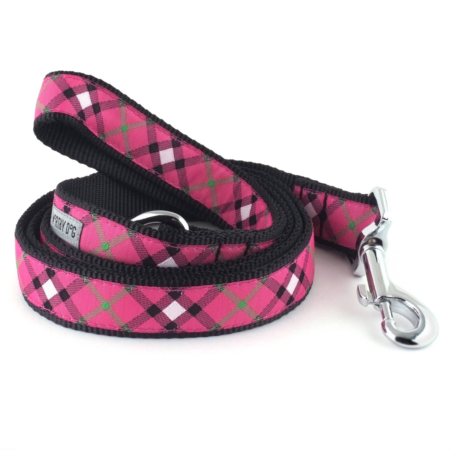 Plaid Leash/Lead: Hot Pink