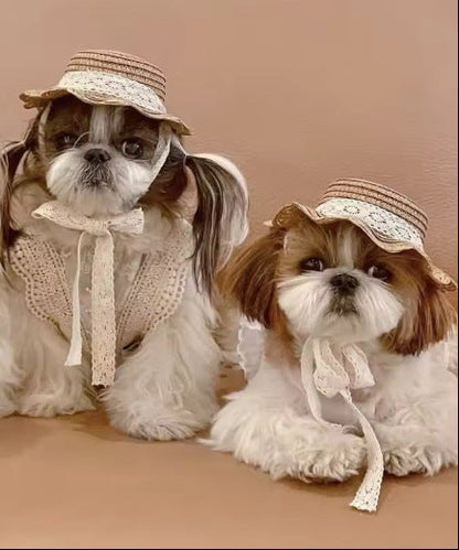 Elegant Sun Hat w/ lace
