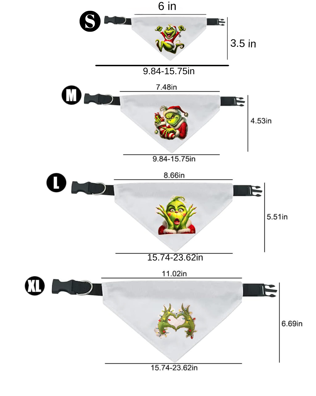 Grinch Bandana Collar