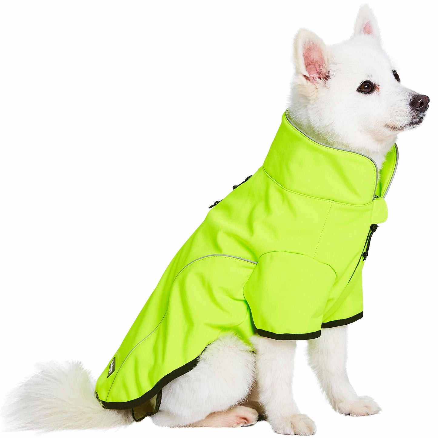 Waterproof Reflective Dog Softshell Jacket: Neon Yellow