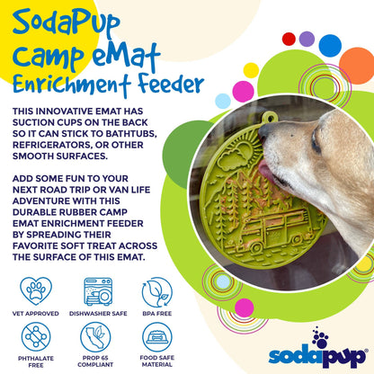 Green Camp eMat Enrichment Lick Mat With Suction Cups