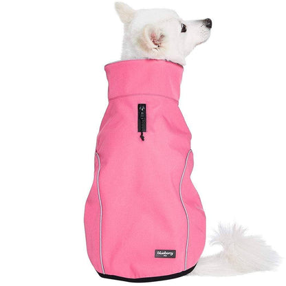 Waterproof Reflective Dog Softshell Jacket: Bright Pink