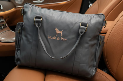 The Best PREMIUM LUXURY DOG CAR SEAT ORTHOPEDIC FOAM, DARK GREY