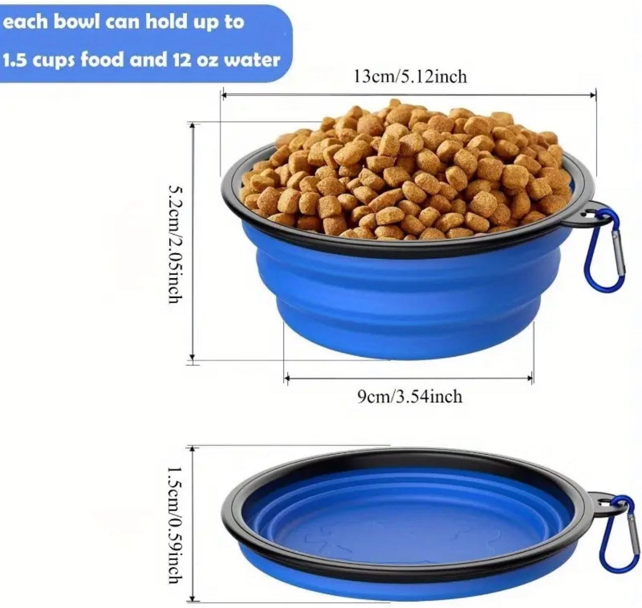 Collapsible Pet bowl-Med 12oz