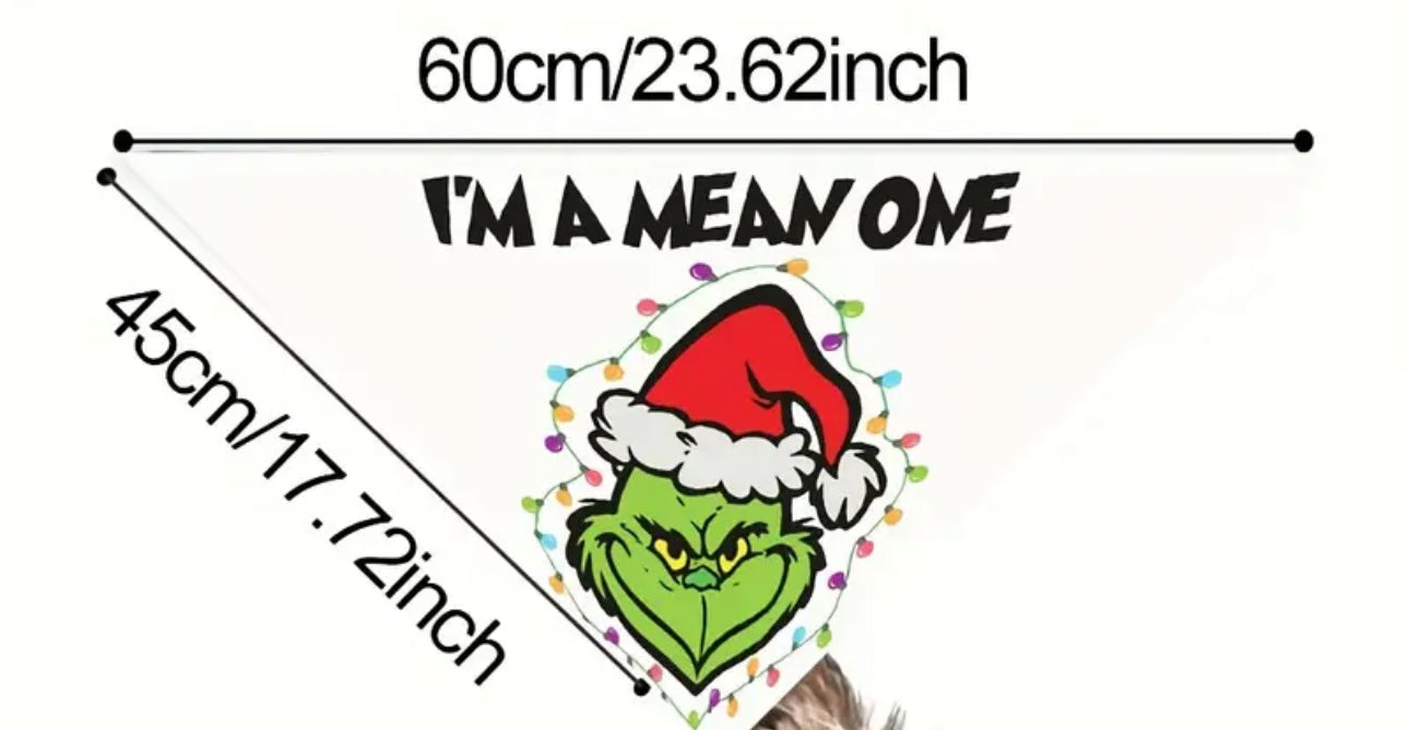 The Grinch Bandana-White