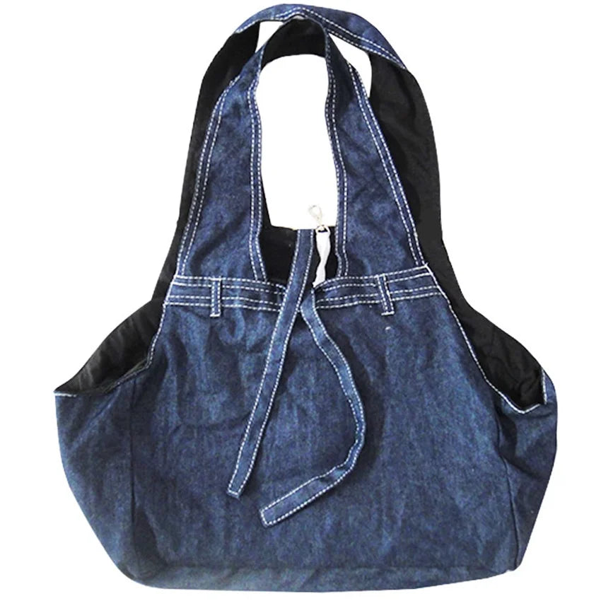 Hands-Free Denim Pet Carrier Sling