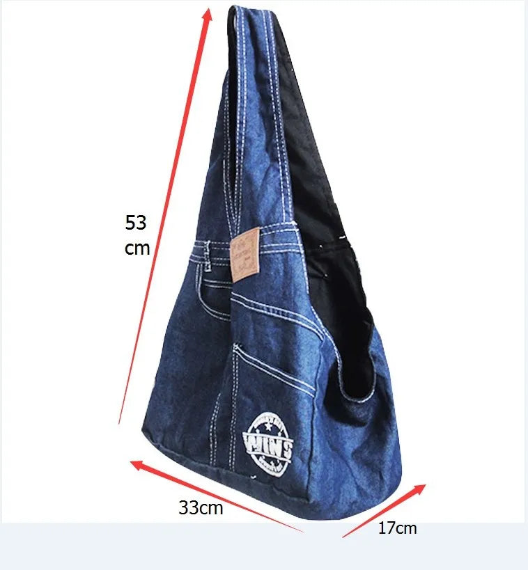 Hands-Free Denim Pet Carrier Sling