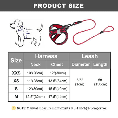 Breathable Dog Harness and Leash Set