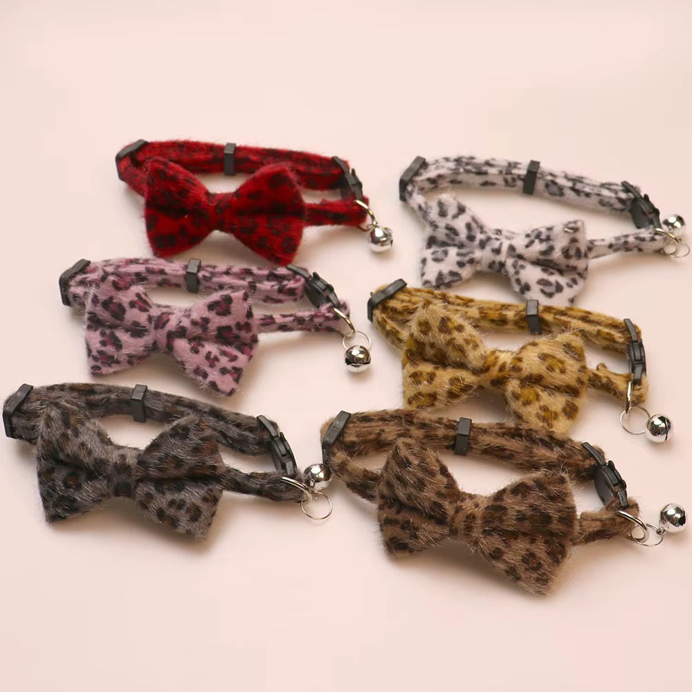 Leopard Luxe Bowtie Collar
