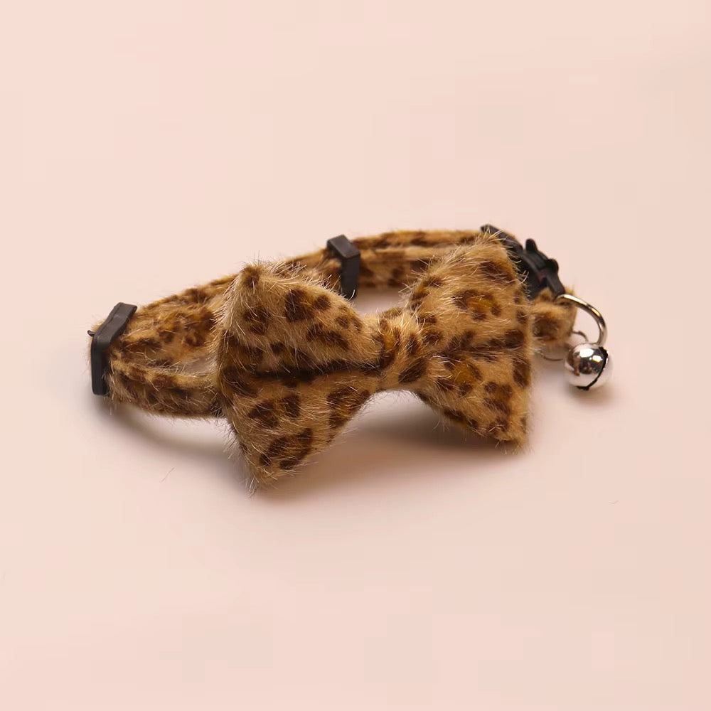 Leopard Luxe Bowtie Collar