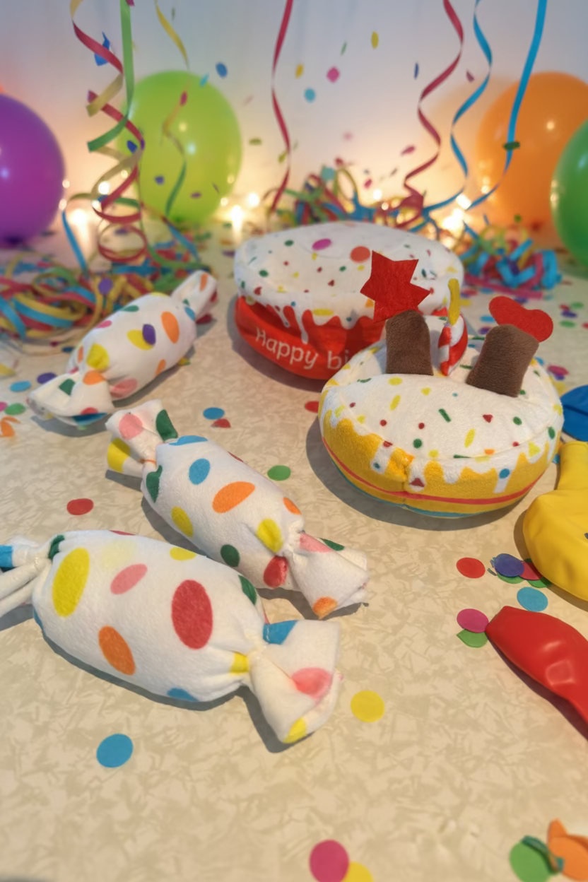 Birthday Double layer cake with hide and sniff treats