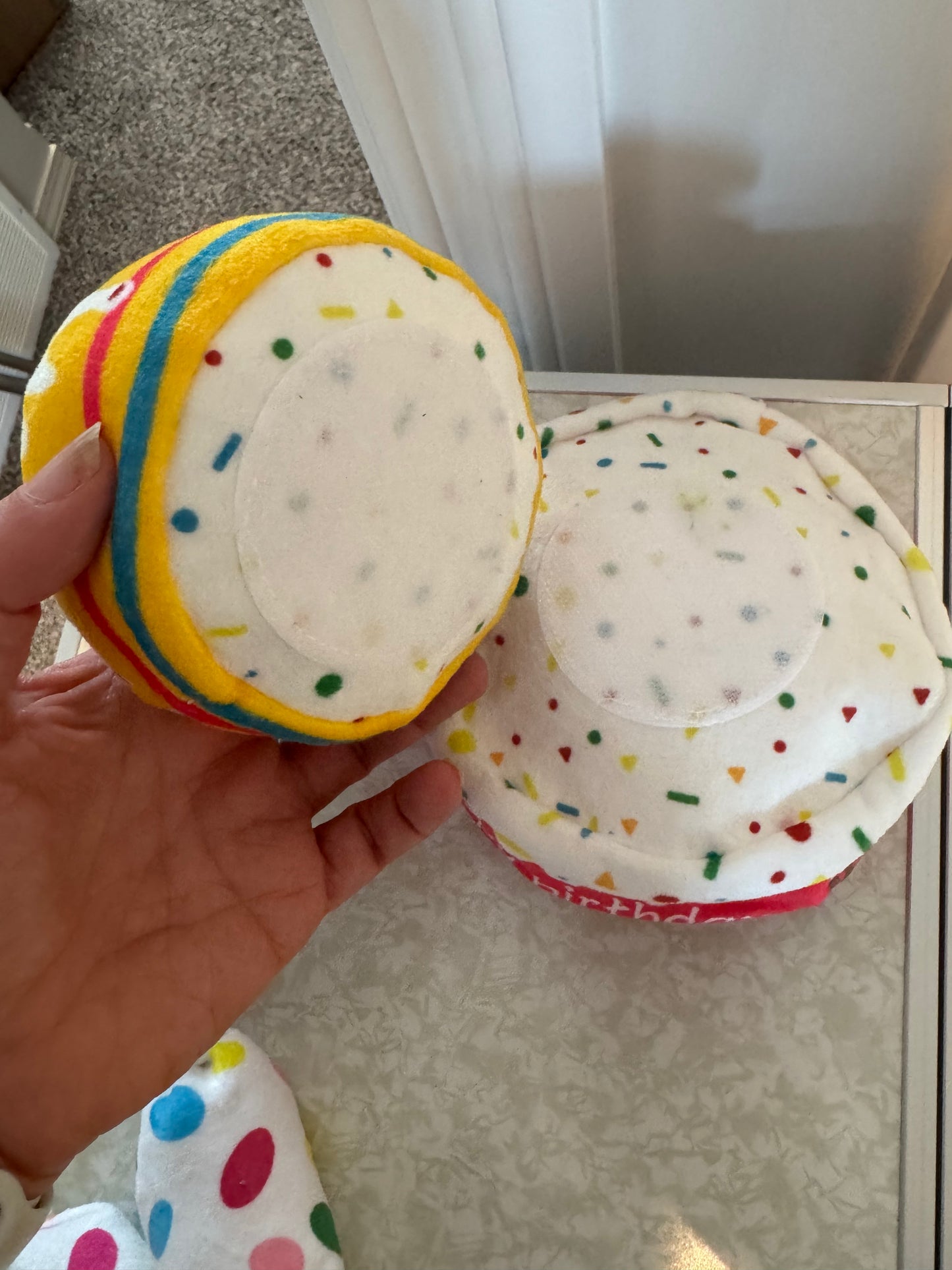 Birthday Double layer cake with hide and sniff treats