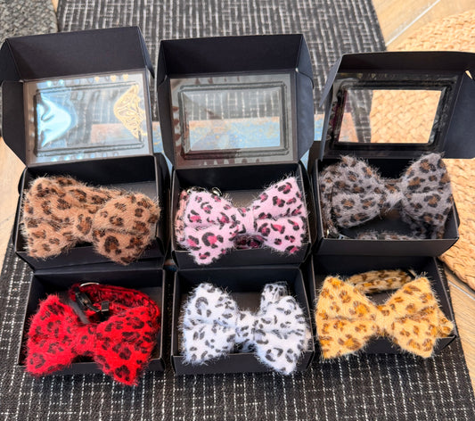 Leopard Luxe Bowtie Collar