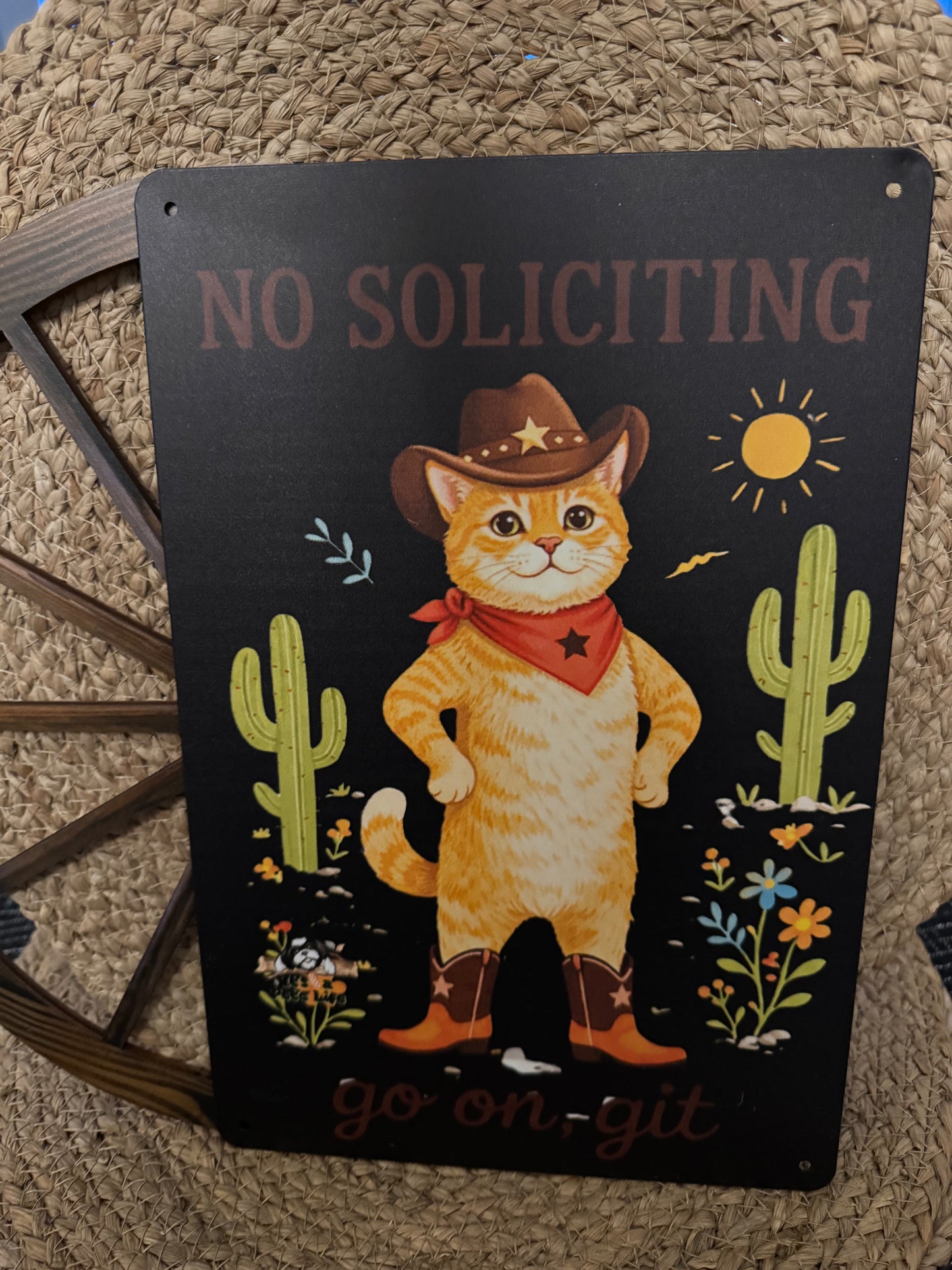No Soliciting-Go on Git'- Cat