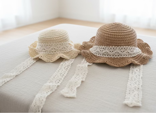 Elegant Sun Hat w/ lace