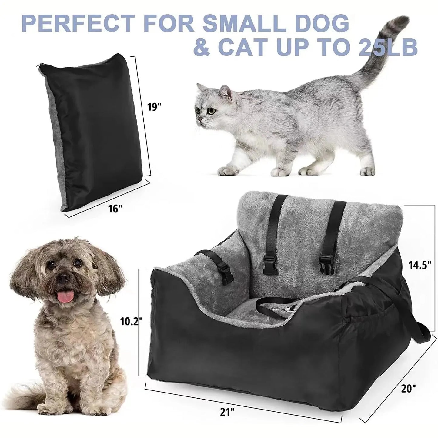 Pet Car Seat Booster Bed