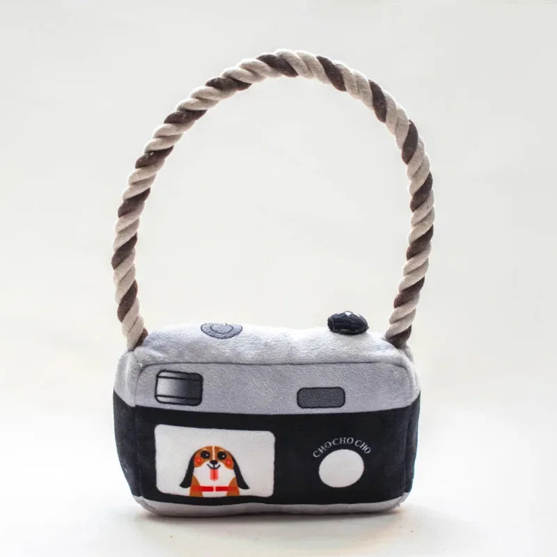 Dog Knot Camera Pet Toy Plush