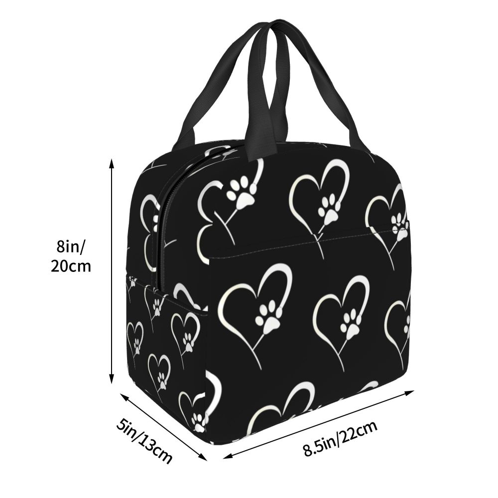 Heart-Shaped Canvas Lunch Bag